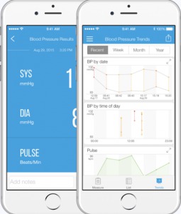 iHealth blood pressure log chart